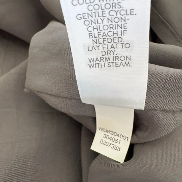 J. Jill Crinkle Textured Smocked Sleeve Dress in Oxford Grey | Like-New | Sz M - Picture 12 of 15